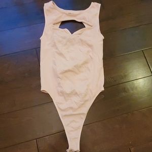 Beige bodycon bebe bodysuit